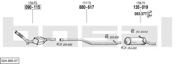 BOSAL 024.985.07 Exhaust System